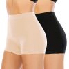Womens Slip Shorts for Under Dress Seamless Shapewear Boyshorts Tummy Control Panties Shaping Shorts