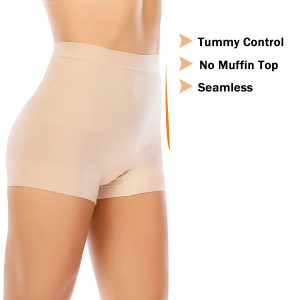 Womens Slip Shorts for Under Dress Seamless Shapewear Boyshorts Tummy Control Panties Shaping Shorts