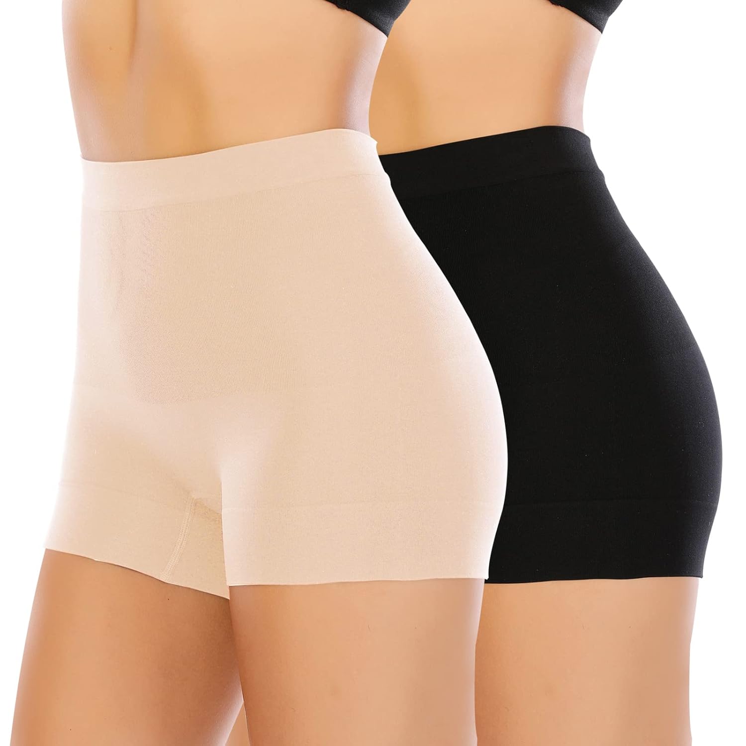Womens Slip Shorts for Under Dress Seamless Shapewear Boyshorts Tummy Control Panties Shaping Shorts