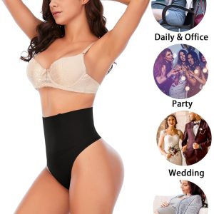 Womens Thong Shapewear Mid to High Waisted Shaper Thong WN0017